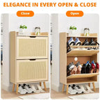 Scarpiera a ribalta beige/nera – Contiene fino a 20 paia