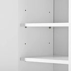 Scarpiera – Nero/Bianco, 4 ante con cassetto, Monoutente