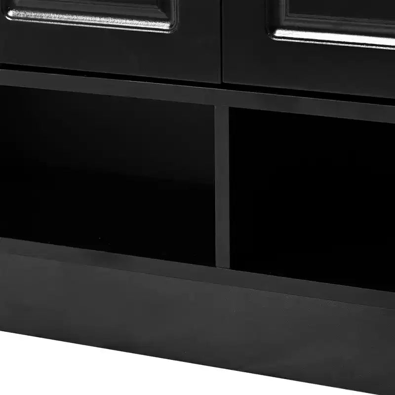 Scarpiera – Nero/Bianco, 4 ante con cassetto, Monoutente