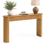 Consolle in legno massello giallo, 160 cm, tavolo da ingresso/divano monoposto