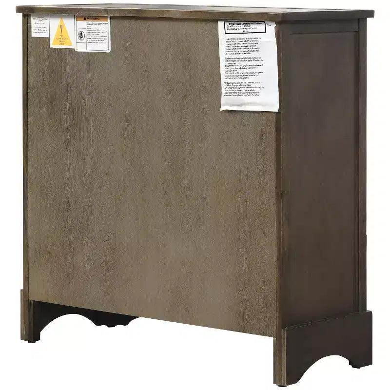 Antico Blu Navy / Grigio Marrone / Espresso / Bianco – Cassettiera a 6 cassetti con Cesti in Rattan