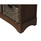 Antico Blu Navy / Grigio Marrone / Espresso / Bianco – Cassettiera a 6 cassetti con Cesti in Rattan