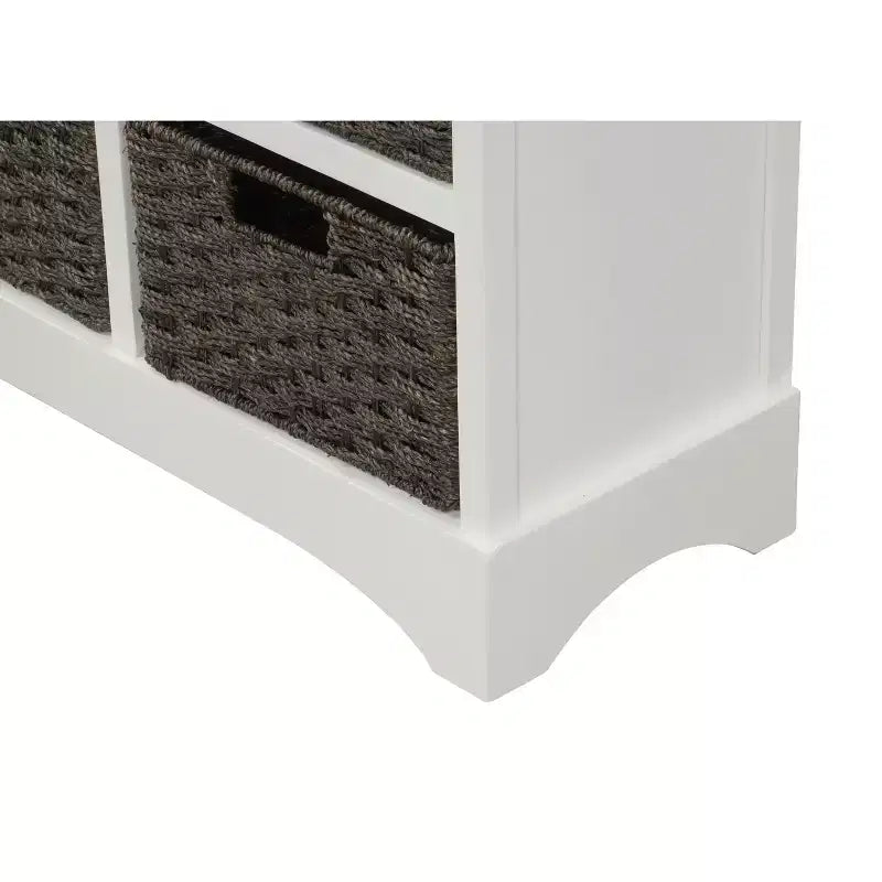 Antico Blu Navy / Grigio Marrone / Espresso / Bianco – Cassettiera a 6 cassetti con Cesti in Rattan
