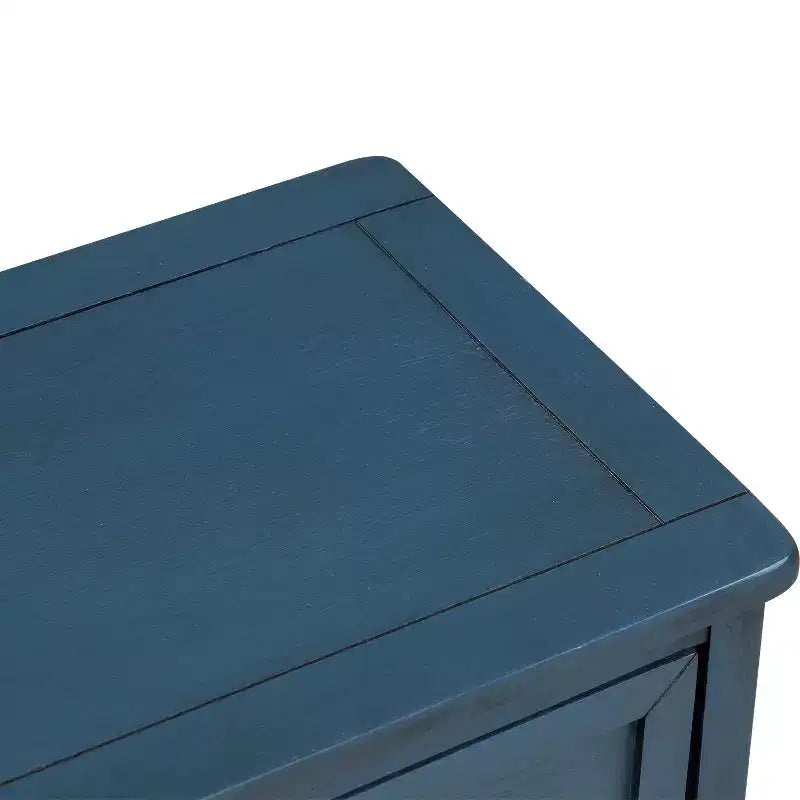 Antico Blu Navy / Grigio Marrone / Espresso / Bianco – Cassettiera a 6 cassetti con Cesti in Rattan
