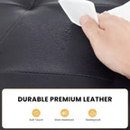 Pouf portaoggetti rettangolare largo 43" – Nero/Marrone, Posto singolo