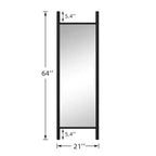 Specchio a tutta lunghezza a pioli nero/marrone, singolo, 160-180 cm
