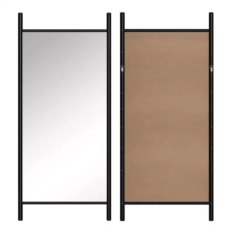 Specchio a tutta lunghezza a pioli nero/marrone, singolo, 160-180 cm