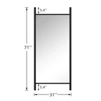 Specchio a tutta lunghezza a pioli nero/marrone, singolo, 160-180 cm
