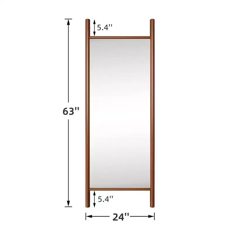 Specchio a tutta lunghezza a pioli nero/marrone, singolo, 160-180 cm