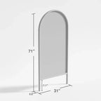 Specchio a tutta lunghezza a pioli nero/marrone, singolo, 160-180 cm