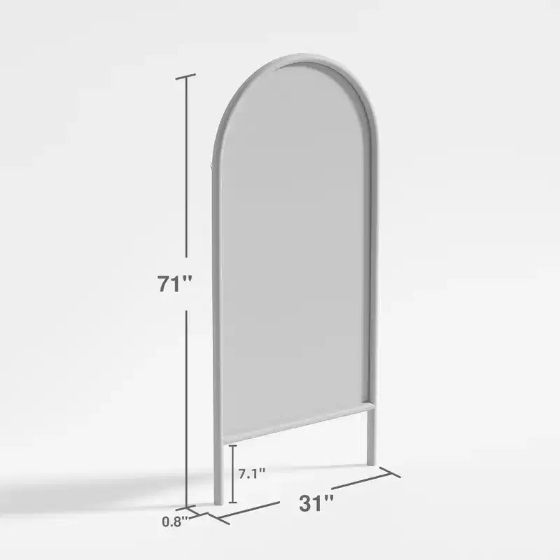 Specchio a tutta lunghezza a pioli nero/marrone, singolo, 160-180 cm