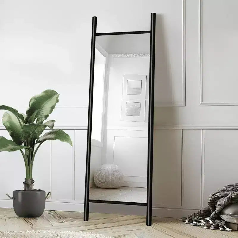 Specchio a tutta lunghezza a pioli nero/marrone, singolo, 160-180 cm