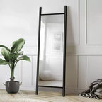 Specchio a tutta lunghezza a pioli nero/marrone, singolo, 160-180 cm