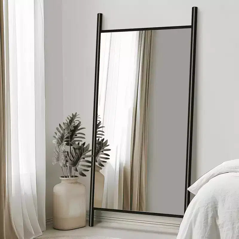 Specchio a tutta lunghezza a pioli nero/marrone, singolo, 160-180 cm