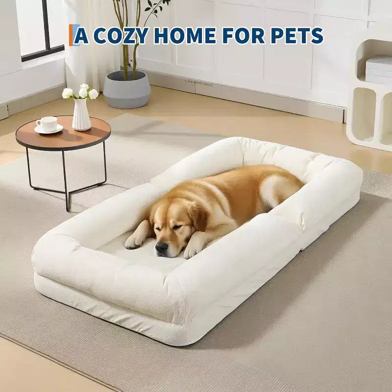 Divano Reclinabile da Pavimento in ciniglia Regolabile – Beige/Nero/Marrone/Grigio, Pieghevole a 5 Posizioni, per 1-2 Persone e Animali Domestici