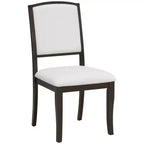 Set Tavolo da Pranzo Rotondo Allungabile, Espresso e Beige / Naturale e Beige, 4 Posti, 5 Pezzi