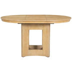 Set Tavolo da Pranzo Rotondo Allungabile, Espresso e Beige / Naturale e Beige, 4 Posti, 5 Pezzi