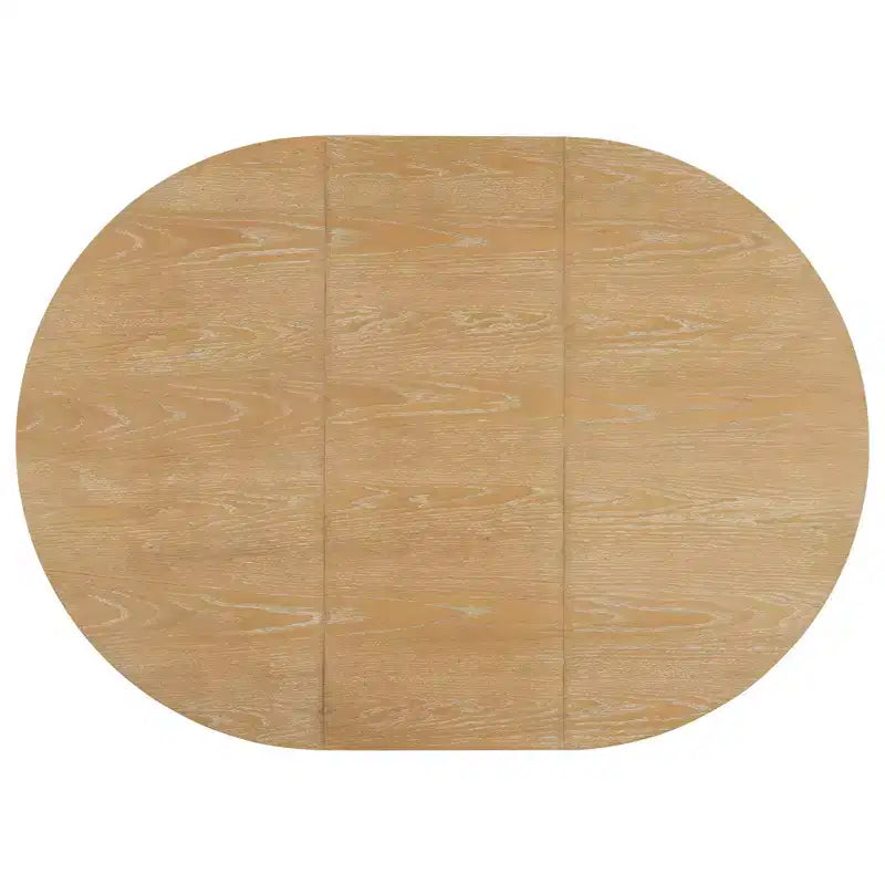Set Tavolo da Pranzo Rotondo Allungabile, Espresso e Beige / Naturale e Beige, 4 Posti, 5 Pezzi