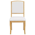 Set Tavolo da Pranzo Rotondo Allungabile, Espresso e Beige / Naturale e Beige, 4 Posti, 5 Pezzi