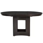 Set Tavolo da Pranzo Rotondo Allungabile, Espresso e Beige / Naturale e Beige, 4 Posti, 5 Pezzi