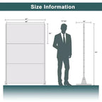 Paravento per la privacy in metallo a 6 pannelli a lamelle nere, 183 cm (H) x 119 cm (L), per 1 persona