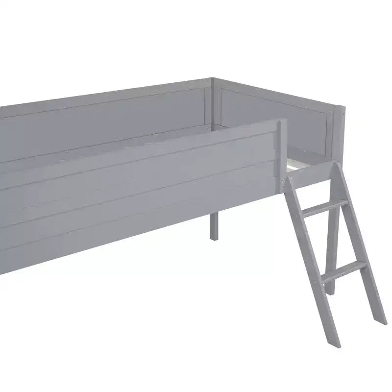 Letto a soppalco Grey Gaming con LED e scrivania, singolo/una piazza e mezza