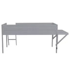 Letto a soppalco Grey Gaming con LED e scrivania, singolo/una piazza e mezza