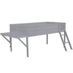 Letto a soppalco Grey Gaming con LED e scrivania, singolo/una piazza e mezza