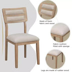 Set da pranzo 6 pezzi, grigio/naturale, imbottito, 6 posti