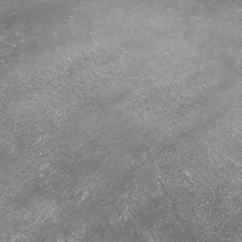 Tavolino tondo in metallo argento, stile moderno, singolo