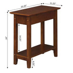 Tavolino finale con caricabatterie e coperchio ribaltabile, 2 prese e 2 porte USB, monoposto, marrone espresso