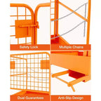 Cesto a forca in acciaio, nero, 36"×36", 1-2 persone, senza ruote/con ruote