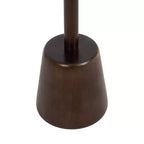 Tavolino/Tavolo d'Appoggio Tondo con Piedistallo, Piano in Marmo Bianco/Beige, 1 Pezzo