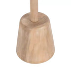 Tavolino/Tavolo d'Appoggio Tondo con Piedistallo, Piano in Marmo Bianco/Beige, 1 Pezzo