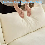 Divano componibile a U con 2 pouf, 6 posti, beige / blu scuro / grigio scuro / grigio chiaro