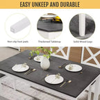 Set da pranzo X-Back bianco e grigio, 5 posti, 6 pezzi