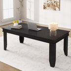 Tavolo da Pranzo Rettangolare per 8 Posti, Colore Nero / Grigio / Legno, con 4 Gambe