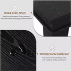 Tavolo da Pranzo Rettangolare per 8 Posti, Colore Nero / Grigio / Legno, con 4 Gambe